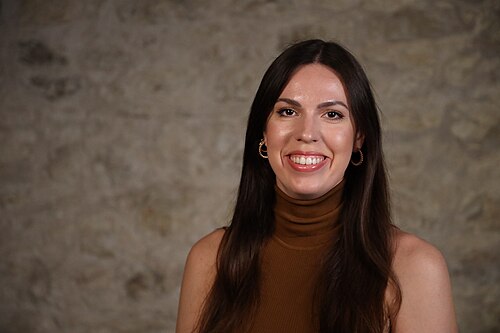 Kateryna Khriapak at SXSW in March 2024. Taken as part of the WikiPortraits project.