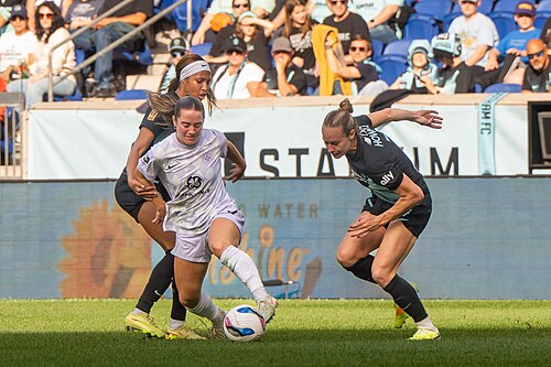 Katie O'Kane Jaelin Howell during Gotham FC vs Racing Louisville on Oct 19, 2025