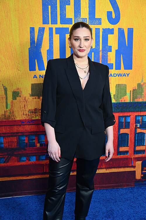 Cast member Kelsee Kimmel at the first anniversary celebration for "Hell's Kitchen" on Broadway, April 2025