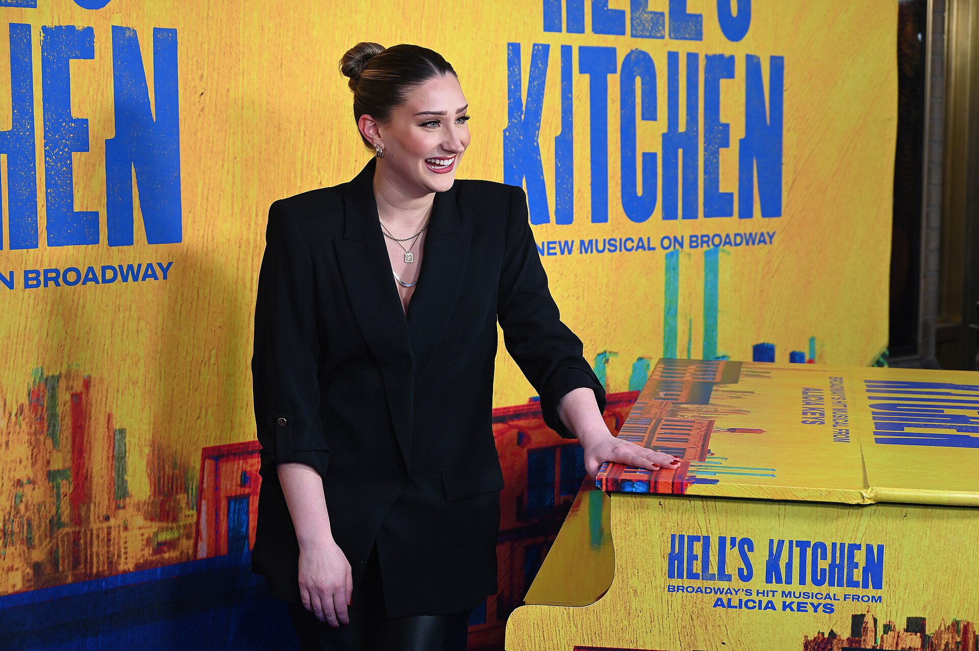Cast member Kelsee Kimmel at the first anniversary celebration for "Hell's Kitchen" on Broadway, April 2025