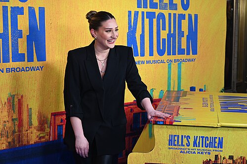 Cast member Kelsee Kimmel at the first anniversary celebration for "Hell's Kitchen" on Broadway, April 2025