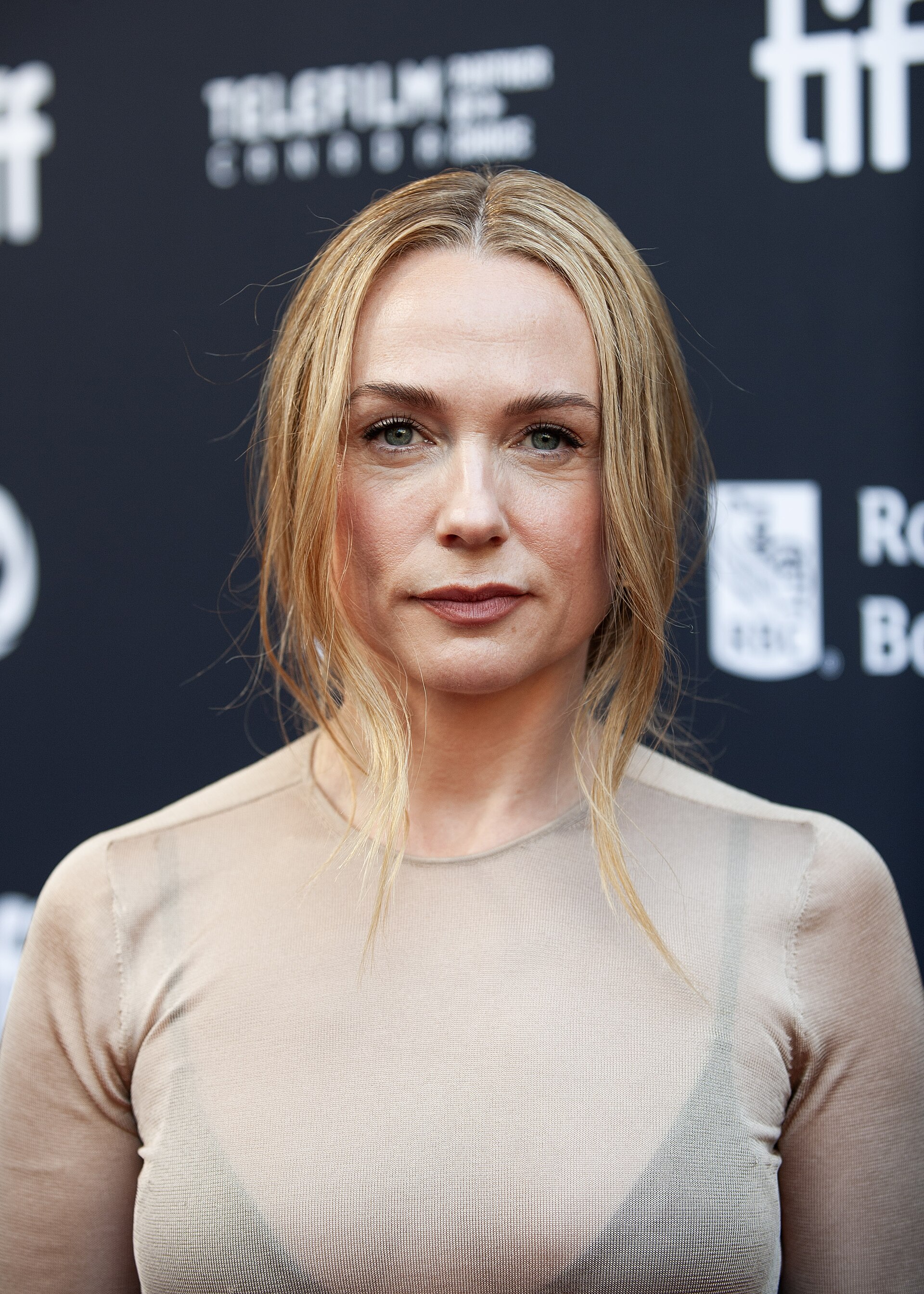 Kery Condon poses on the red carpet during a screening of "Traindreams" at Toronto International Film Festival