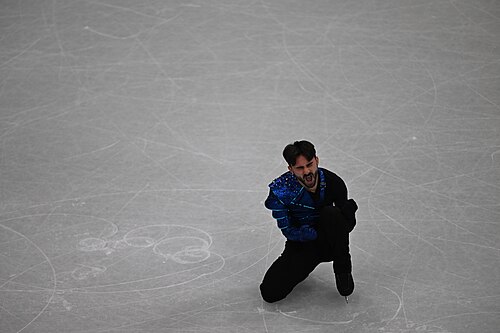 MILAN, ITALY - 07 FEBRUARY 2026: Kevin Aymoz of France compete during the Figure Skating Team Event Men Single Skating-Short Program at the Olympic Winter Games Milano Cortina 2026  Milano Ice Skating Arena on February 07, 2026 in Milan, Italy