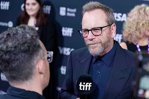 Kiefer Sutherland at the 2024 Toronto International Film Festival (TIFF) for the movie Takin' Care of Business.