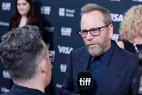 Kiefer Sutherland at the 2024 Toronto International Film Festival (TIFF) for the movie Takin' Care of Business.