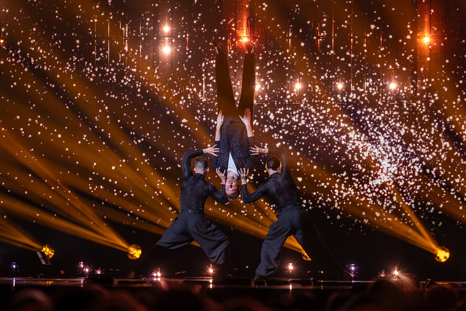 Klemen, representing Slovenia, performing at Eurovision 2025 in Basel, Switzerland.