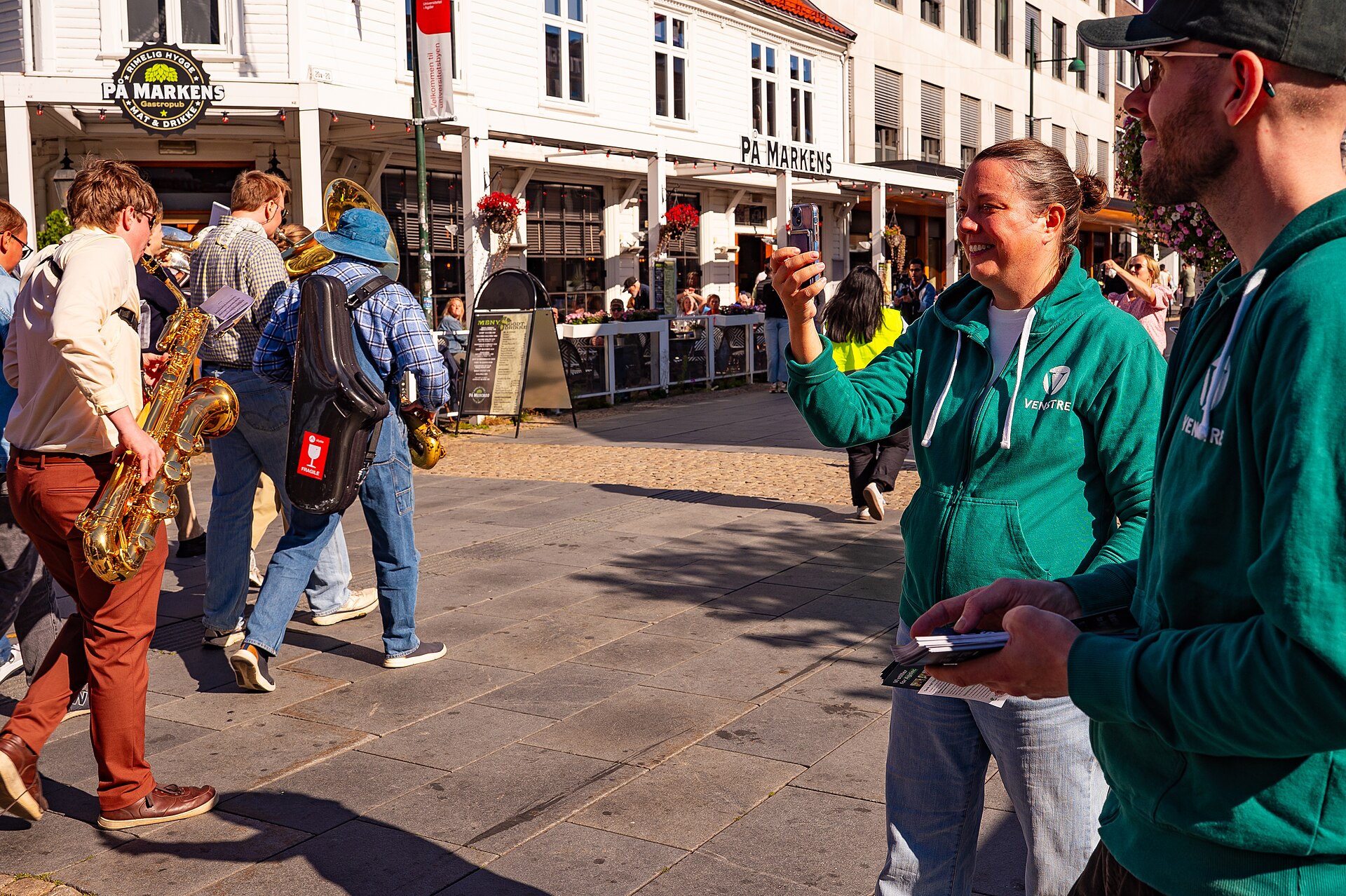 Kristiansand Jazzfestival inaugural edition 2025, street parade through Markens gate
