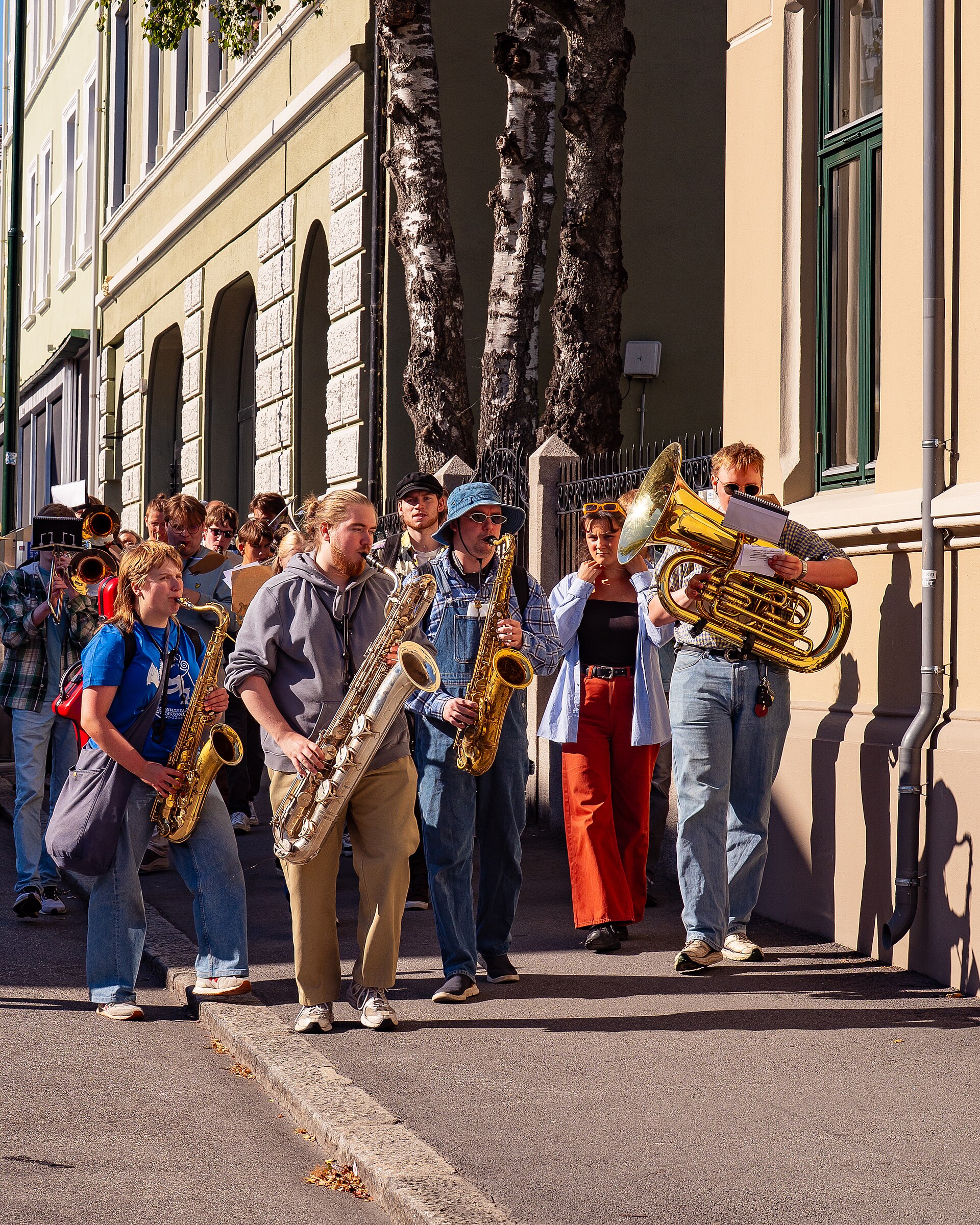 Kristiansand Jazzfestival inaugural edition 2025, street parade through Markens gate