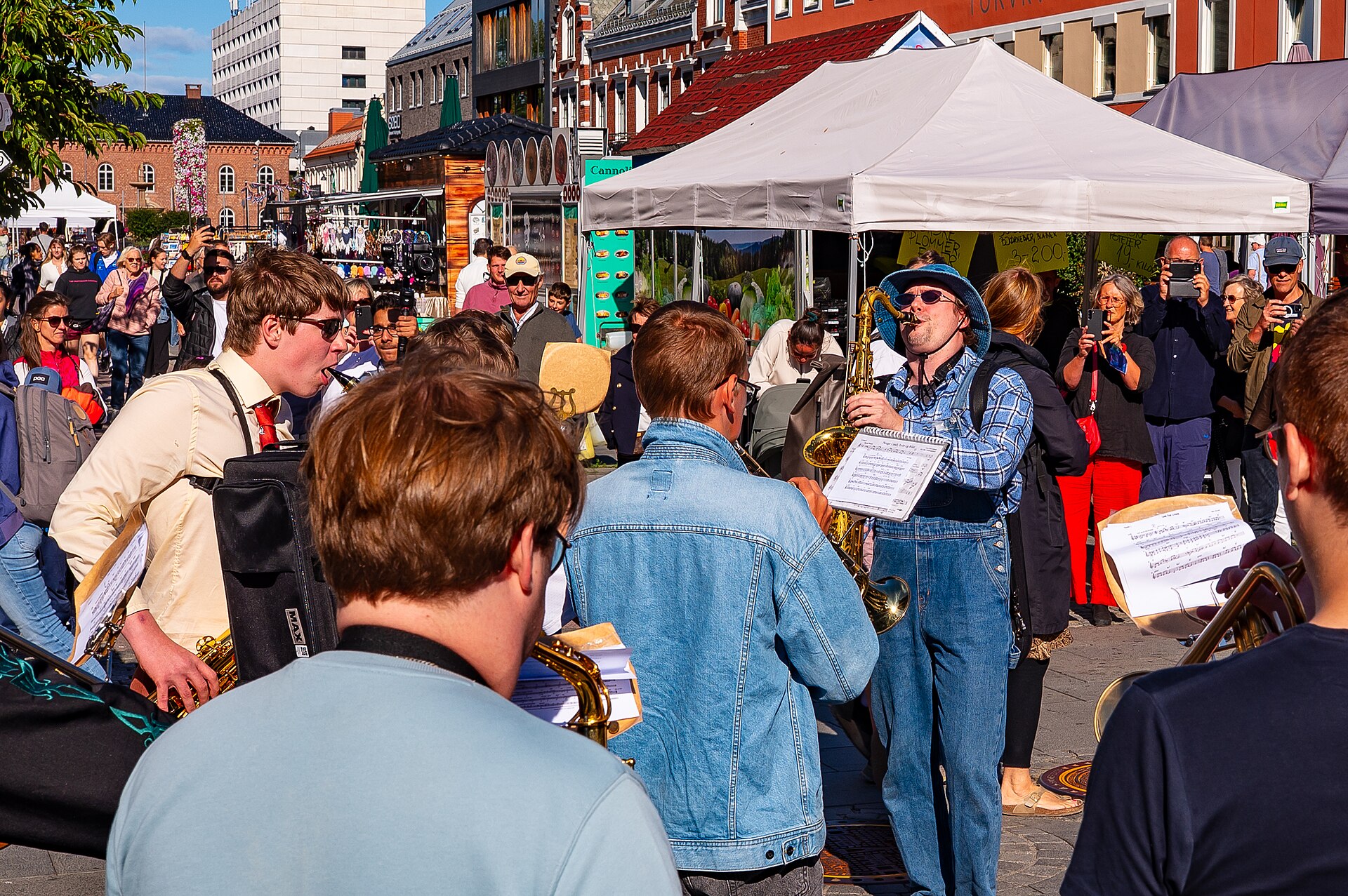 Kristiansand Jazzfestival inaugural edition 2025, street parade through Markens gate