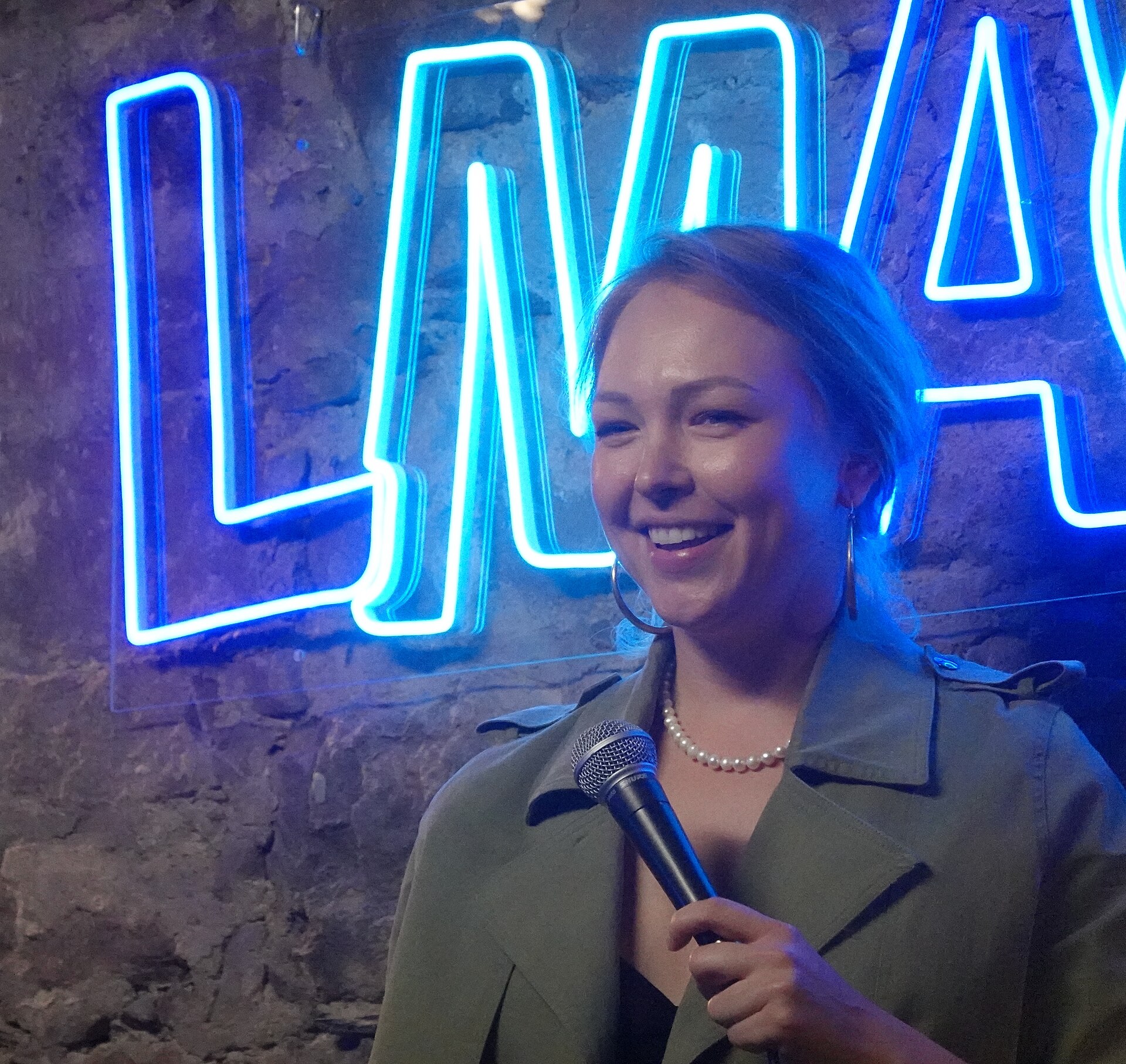 Kristina Pilska, Berlin-based comedian, performing at the Edinburgh Fringe Festival 2025 at Monkey Barrel