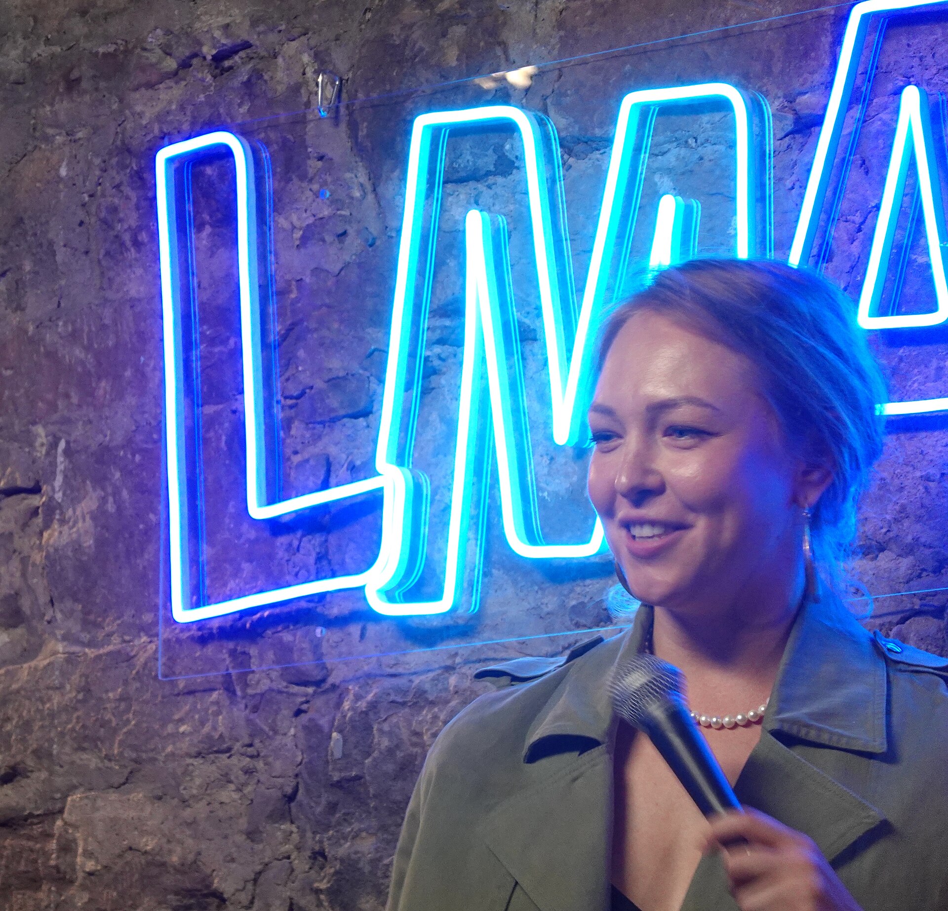 Kristina Pilska, Berlin-based comedian, performing at the Edinburgh Fringe Festival 2025 at Monkey Barrel