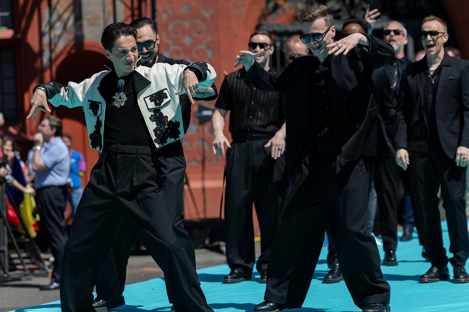 Kyle Alessandro, representing Norway, on the Turquoise Carpet at Eurovision 2025 in Basel, Switzerland.