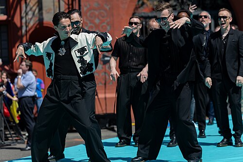 Kyle Alessandro, representing Norway, on the Turquoise Carpet at Eurovision 2025 in Basel, Switzerland.