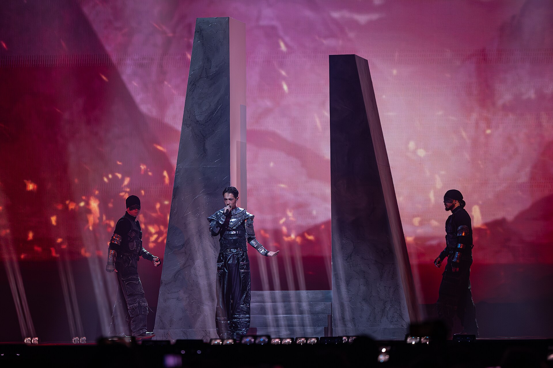 Kyle Alessandro, representing Norway, performing at Eurovision 2025 in Basel, Switzerland.