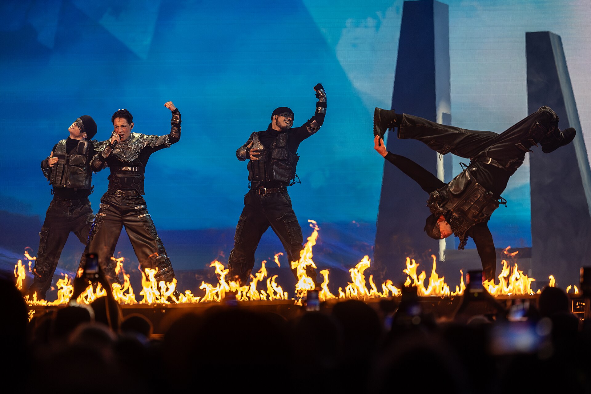 Kyle Alessandro, representing Norway, performing at Eurovision 2025 in Basel, Switzerland.