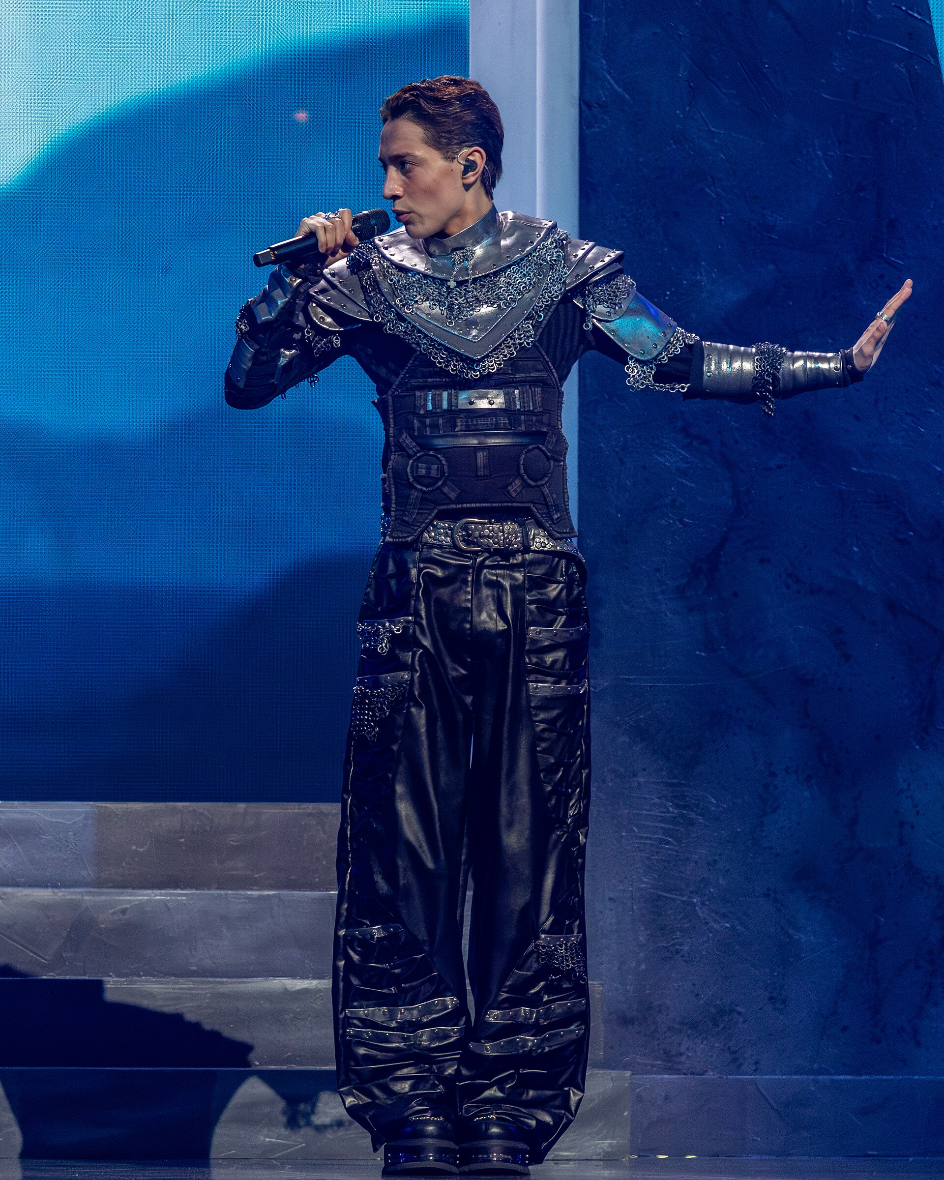 Kyle Alessandro, representing Norway, performing at Eurovision 2025 in Basel, Switzerland.