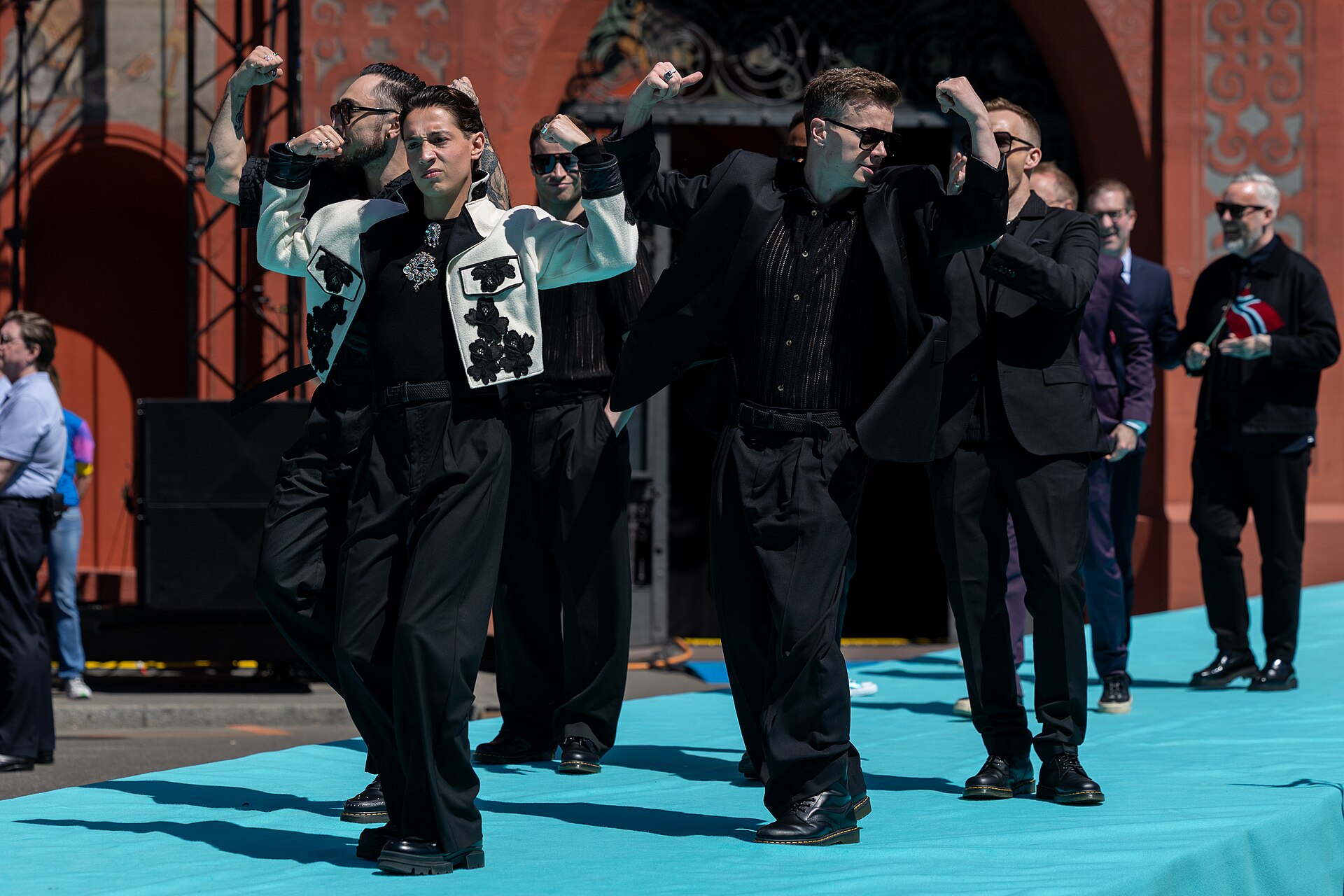 Kyle Alessandro, representing Norway, on the Turquoise Carpet at Eurovision 2025 in Basel, Switzerland.