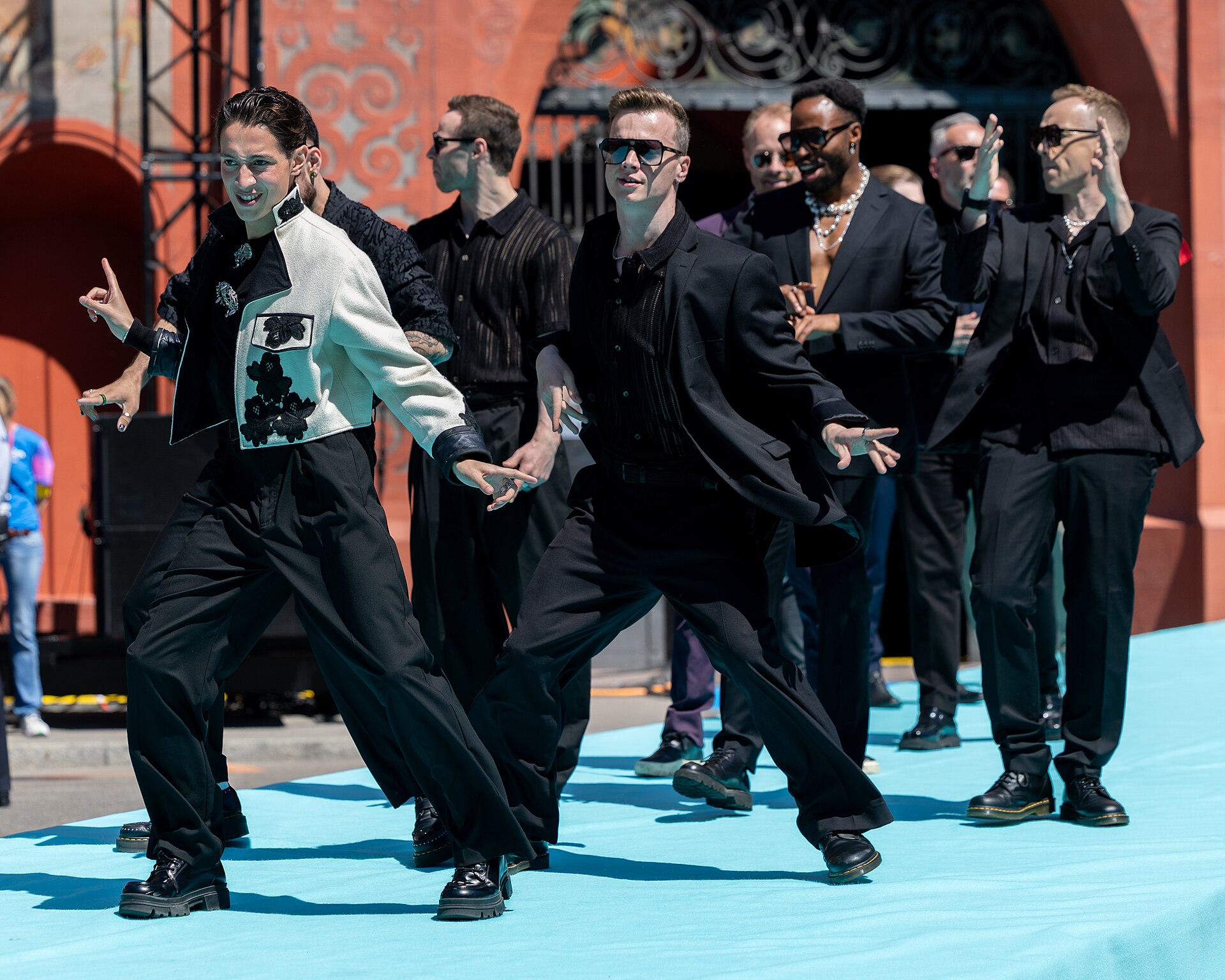 Kyle Alessandro, representing Norway, on the Turquoise Carpet at Eurovision 2025 in Basel, Switzerland.