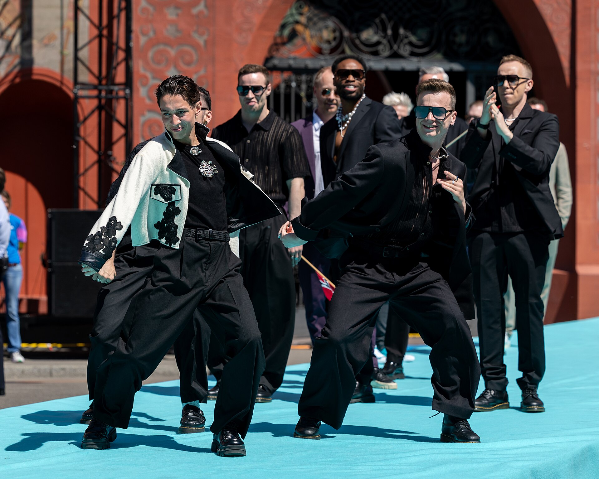 Kyle Alessandro, representing Norway, on the Turquoise Carpet at Eurovision 2025 in Basel, Switzerland.