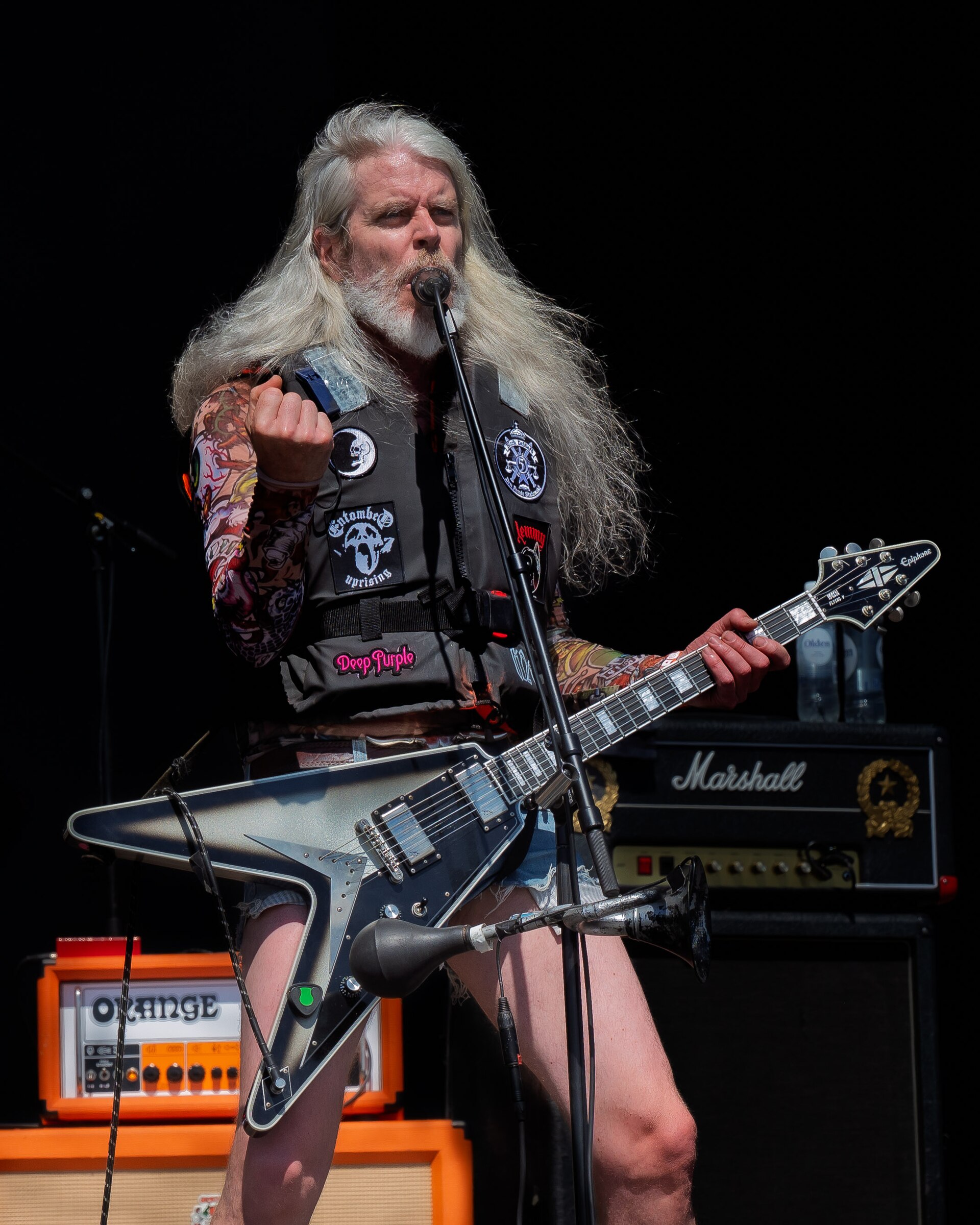 Lars Lønning with Black Debbath at the Tons of Rock festival in Oslo, Norway, 2024