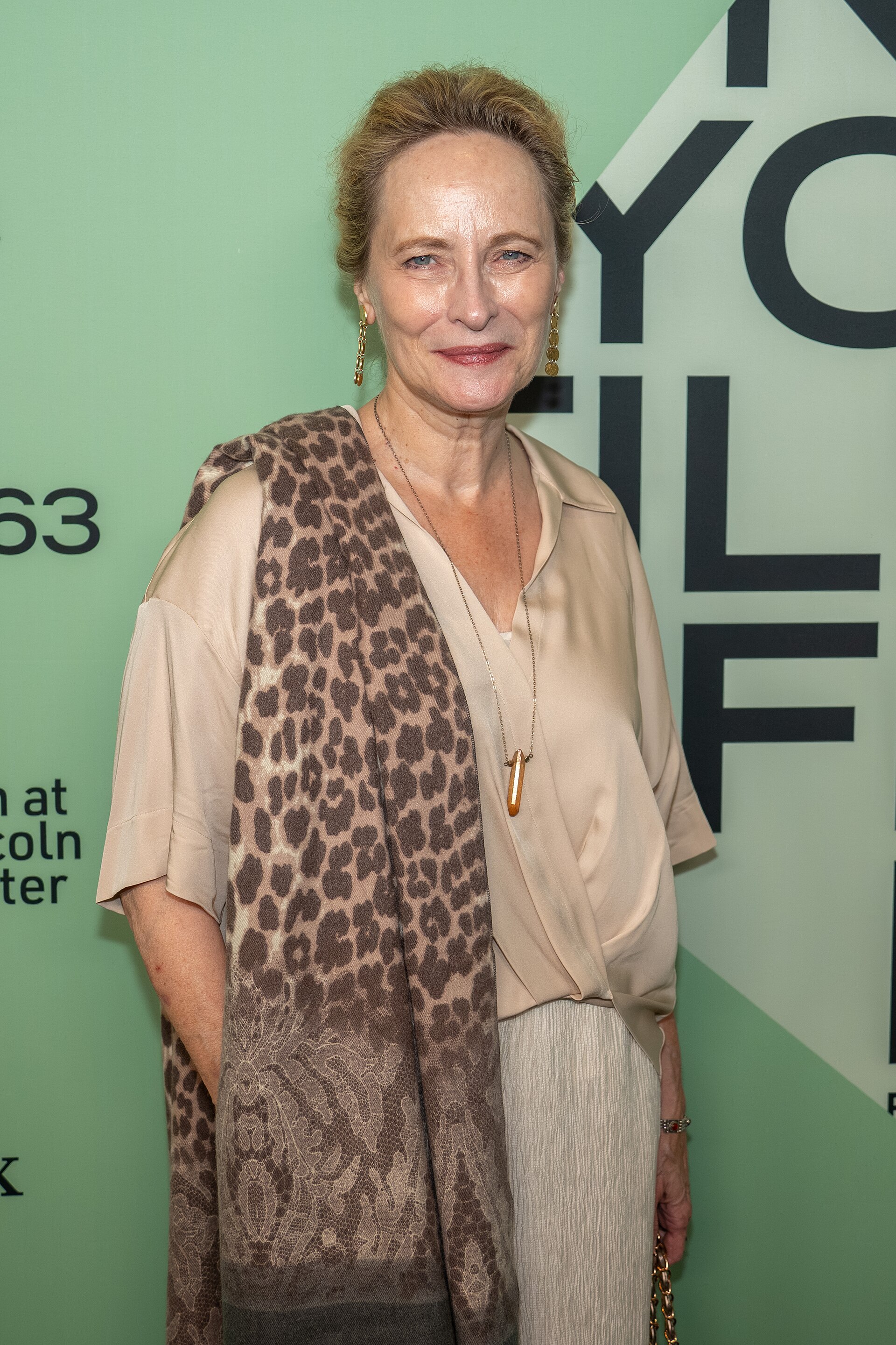 Laila Robins, actress, at the 63rd annual New York Film Festival at Lincoln Center in 2025 for the film Blue Moon