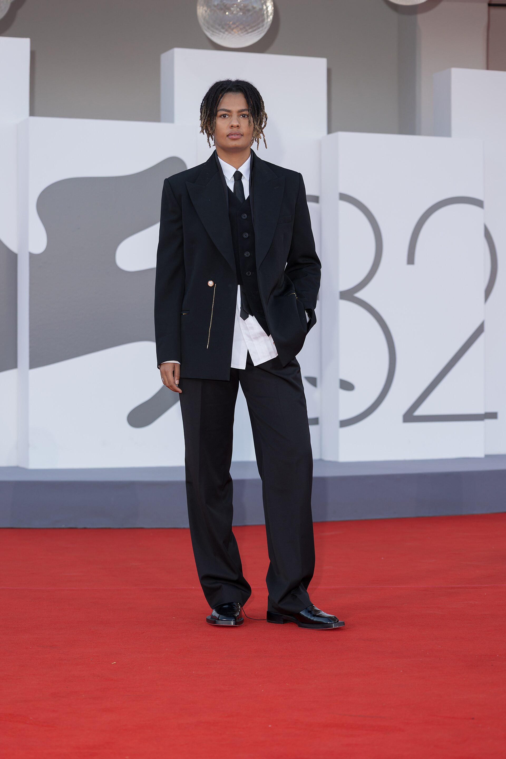 Lala &ce, rapper, at 82nd Venice International Film Festival in Venice, Italy for the film Chien 51.