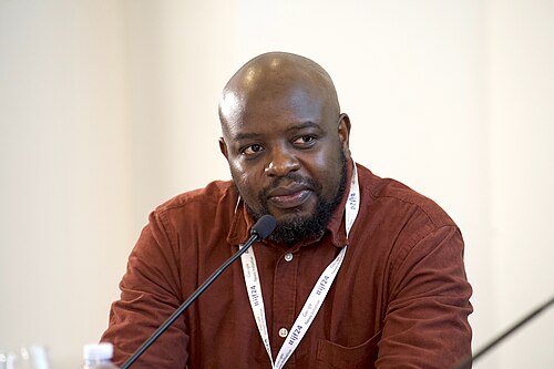 Lee Mwiti, editor-in-chief of Africa Check, speaking at the International Journalism Festival 2024 in Perugia, Italy.