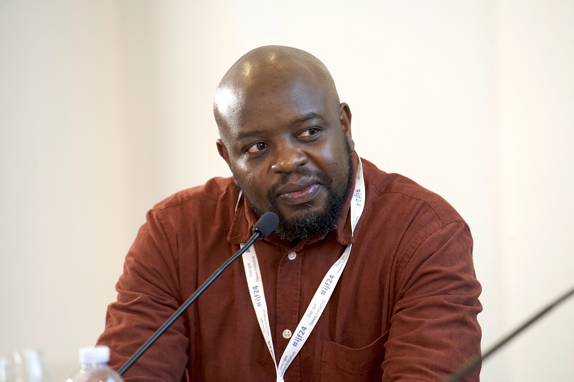Lee Mwiti, editor-in-chief of Africa Check, speaking at the International Journalism Festival 2024 in Perugia, Italy.