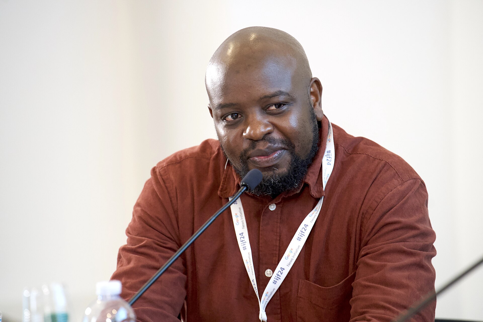 Lee Mwiti, editor-in-chief of Africa Check, speaking at the International Journalism Festival 2024 in Perugia, Italy.