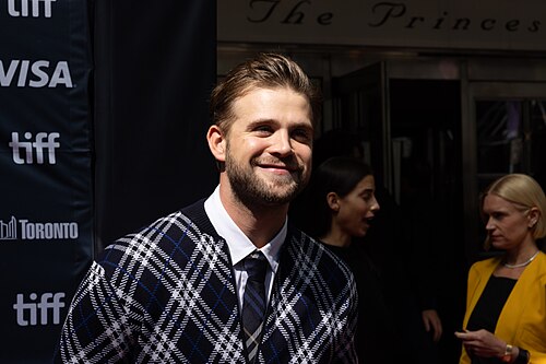 Leo Woodall, actor, at the 2025 Toronto International Film Festival (TIFF) for the movie Tuner.