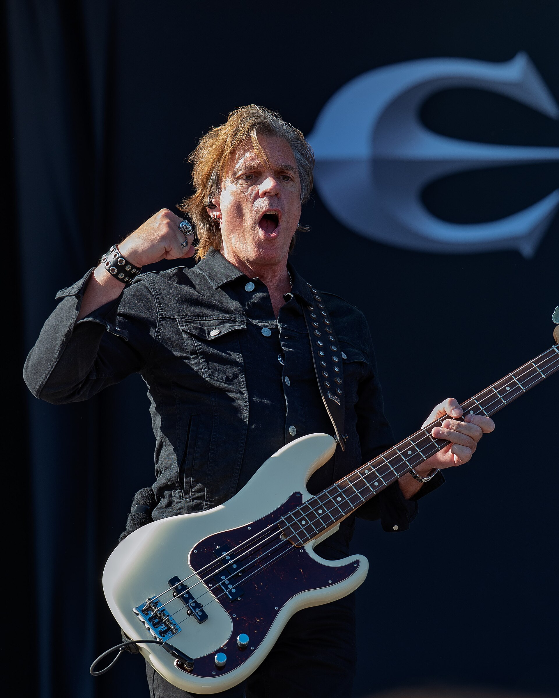 John Levén with Europe at the Tons of Rock festival in Oslo, Norway, 2024