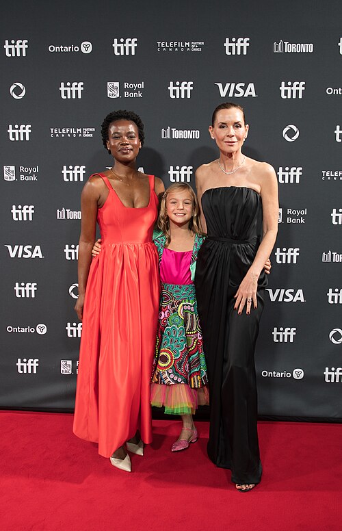 Lexi Venter, Embeth Davidtz, and Zikhona Bali at the 2024 Toronto International Film Festival 
red carpet for the film 'Don't Let's Go to the Dogs Tonight'