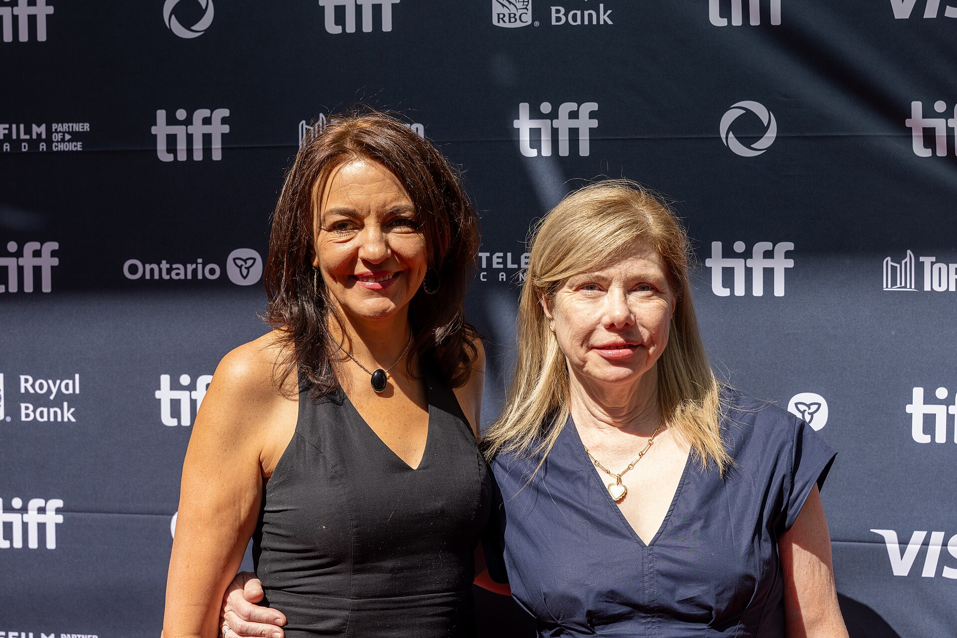 Lila Yacoub and JoAnne Sellar, producers, at the 2025 Toronto International Film Festival (TIFF) for the movie Tuner.