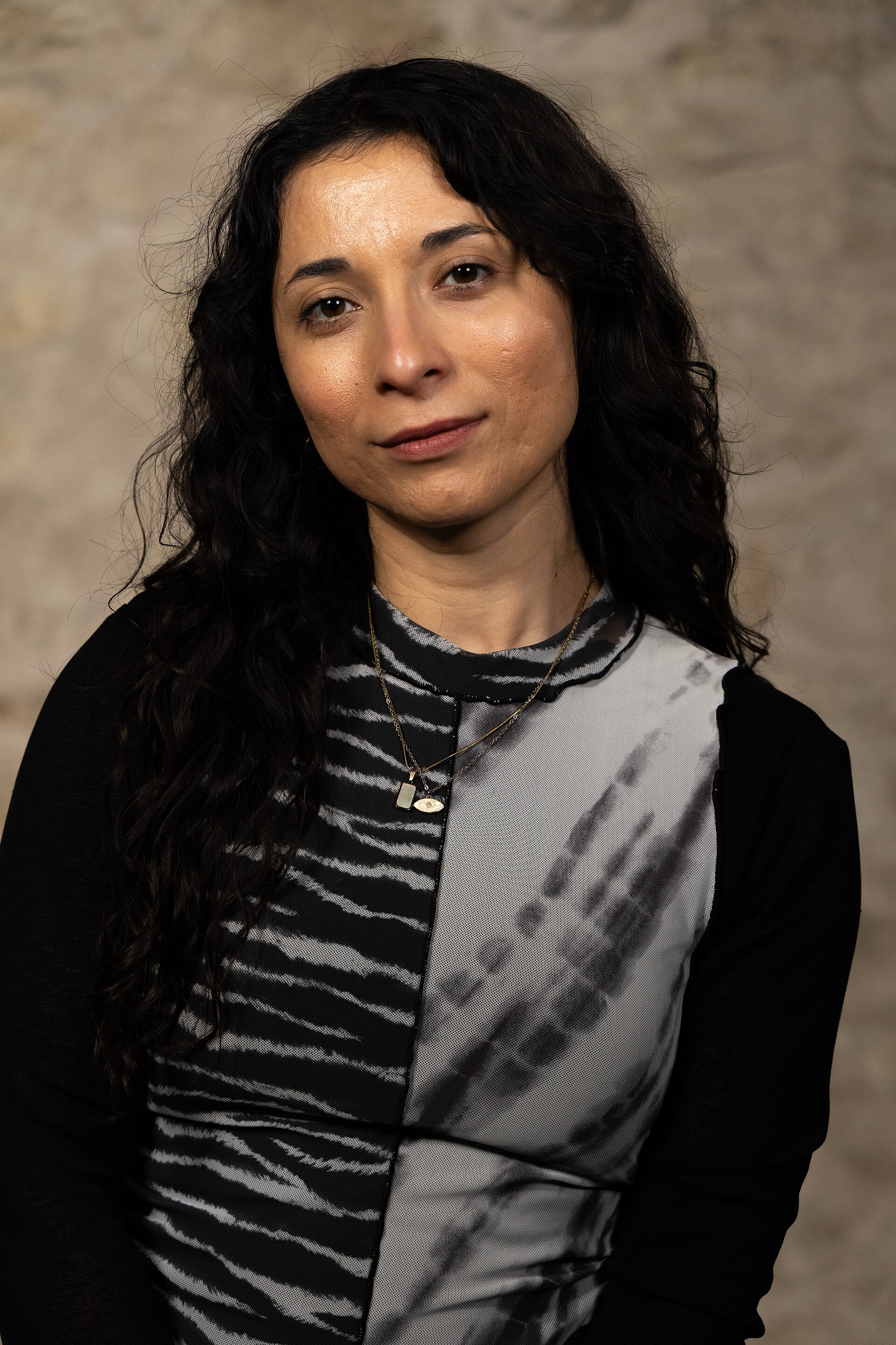 Lili Soto, Cam Op, at the WikiPortraits studio at the 2025 SXSW Festival.