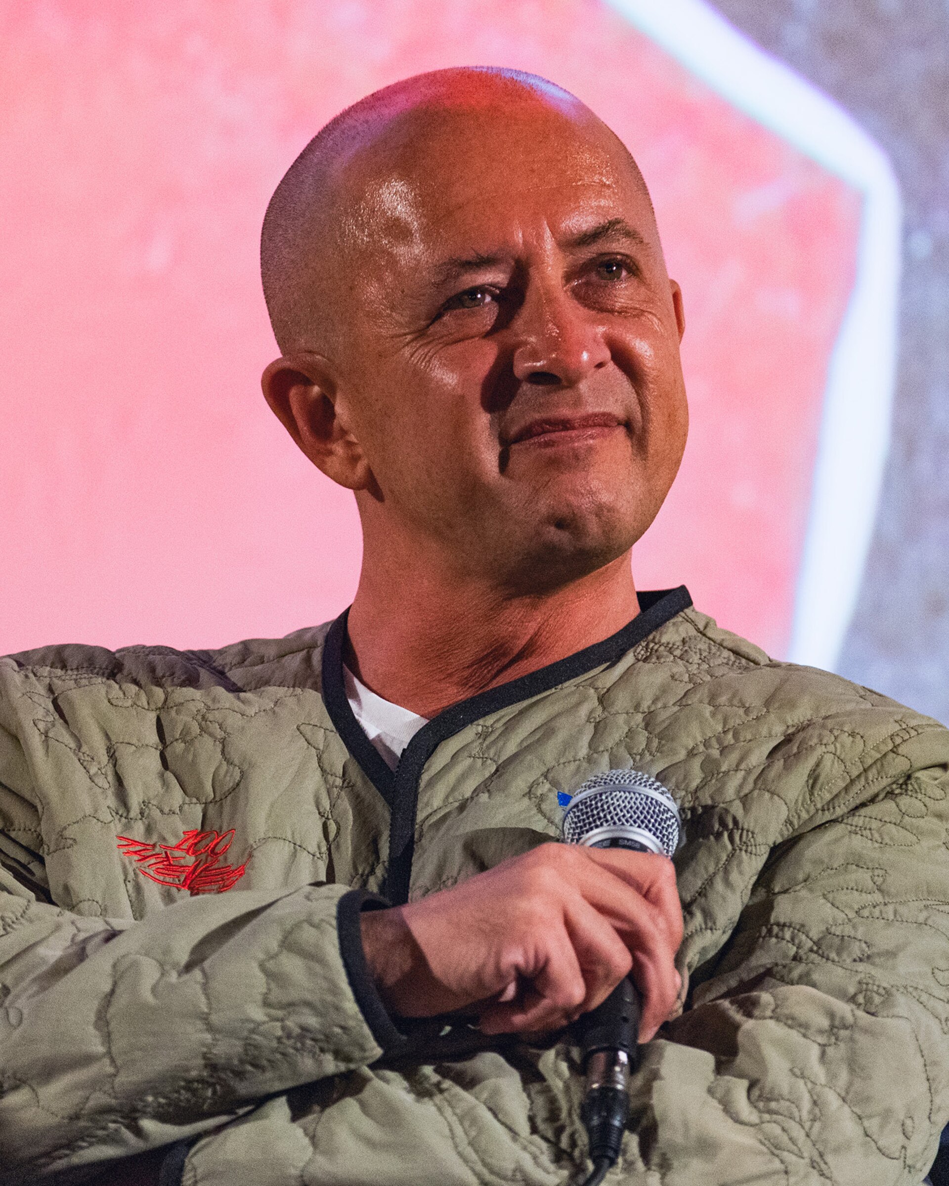 Linus O'Brien at a Q&A for Strange Journey: The Story of Rocky Horror in Los Angeles, California