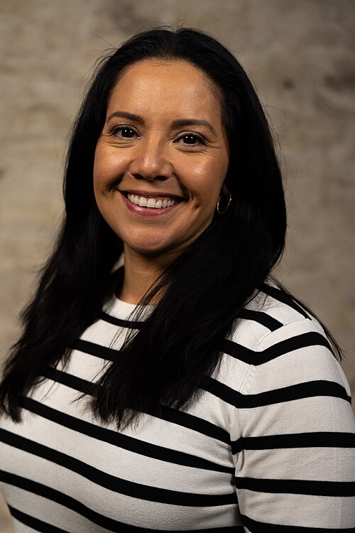 Lisa Hernandez at the WikiPortraits studio at the 2025 SXSW Festival.
