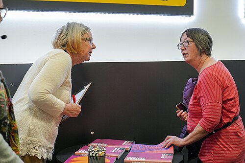 Lisa Rajigah handing out raffle prizes to audience members at Sundance Film Festival 2026