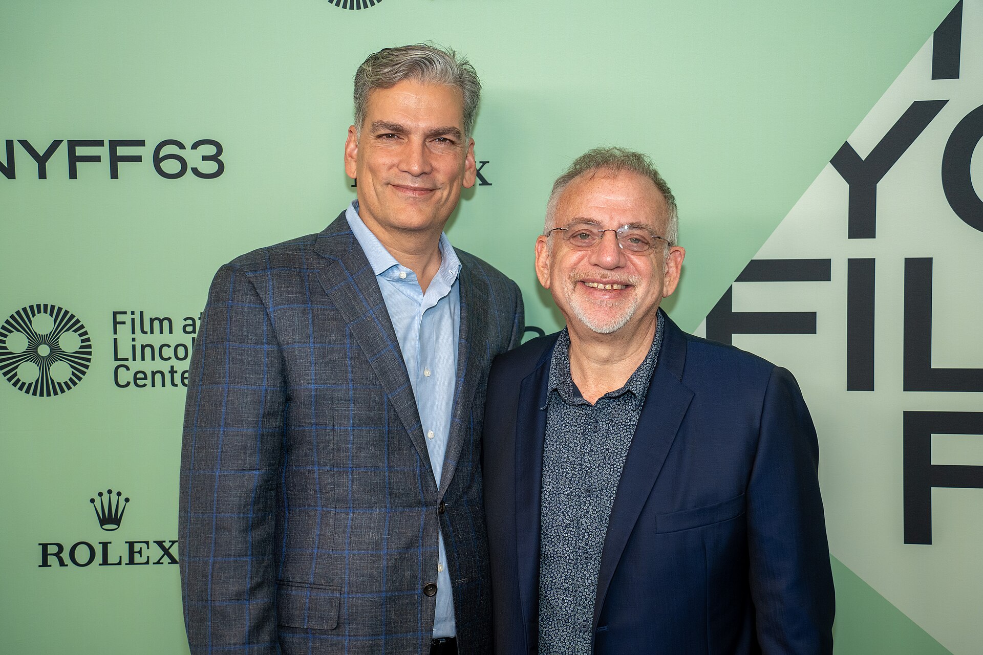 Louis Mirabal and Marc Shaiman at the 63rd annual New York Film Festival at Lincoln Center in 2025 for the film Blue Moon