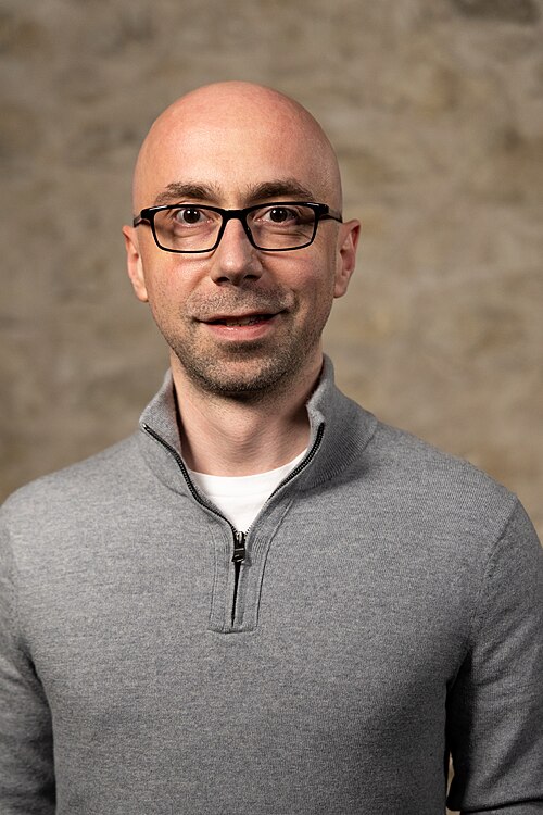 Lucas Czekaj, Founder, at the WikiPortraits studio at the 2025 SXSW Festival.