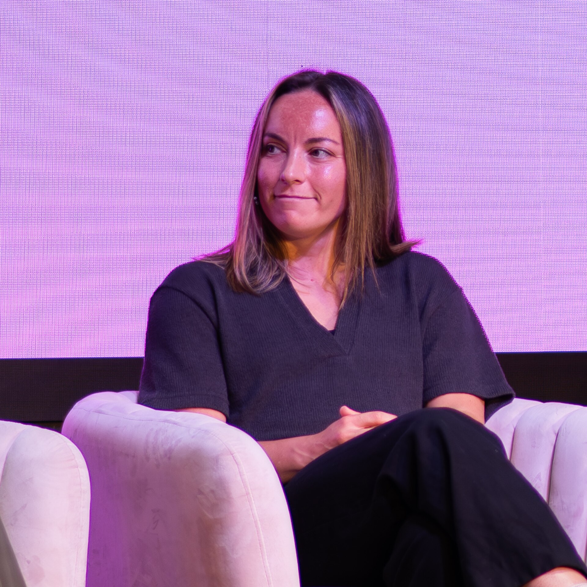Lucy Staniforth, Professional Footballer, Aston Villa & England Women’s National Team, at the 2025 SXSW London festival in London, England.