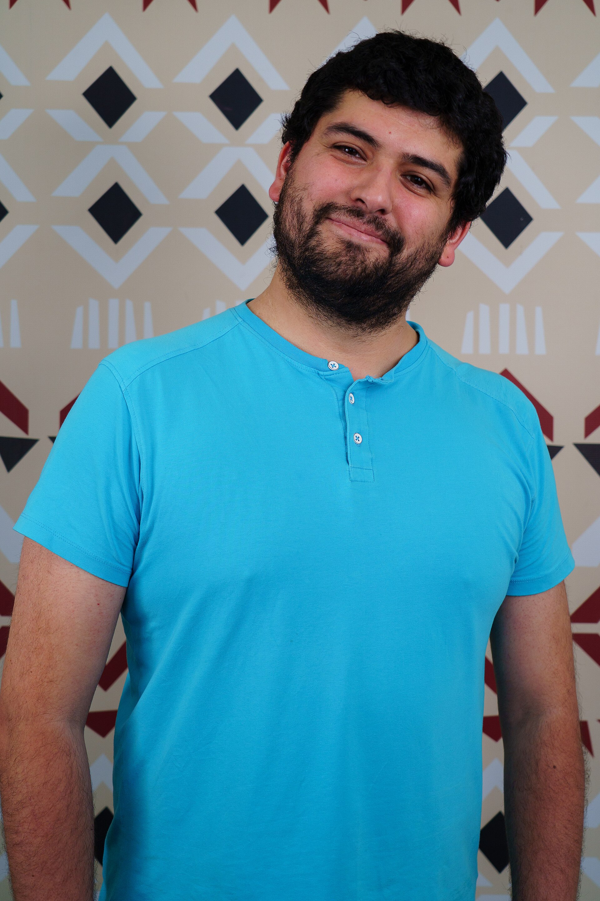 Luis Cristóbal Carrasco Gatica portrait at Wikimania 2025 WikiPortraits Studio