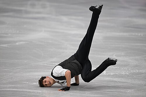 MILAN, ITALY - 10 FEBRUARY 2026: Lukas Britschgi of Switzerland competes during the Figure Skating Men Single Skating Short Program at the Olympic Winter Games Milano Cortina 2026 Milano Ice Skating Arena on February 10, 2026 in Milan, Italy
