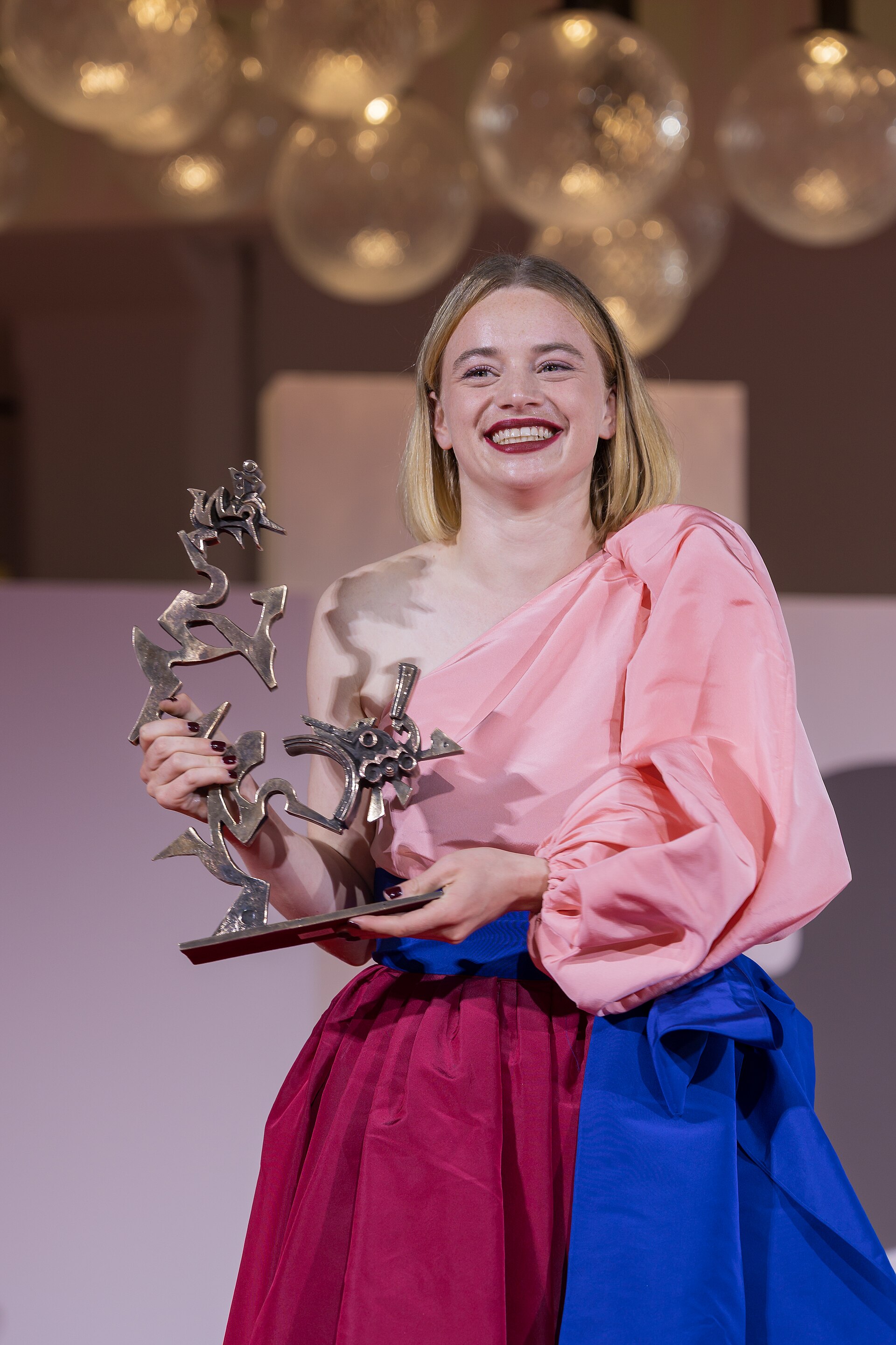 Luna Wedler, actress, at 82nd Venice International Film Festival in Venice, Italy for the film Silent Friend.