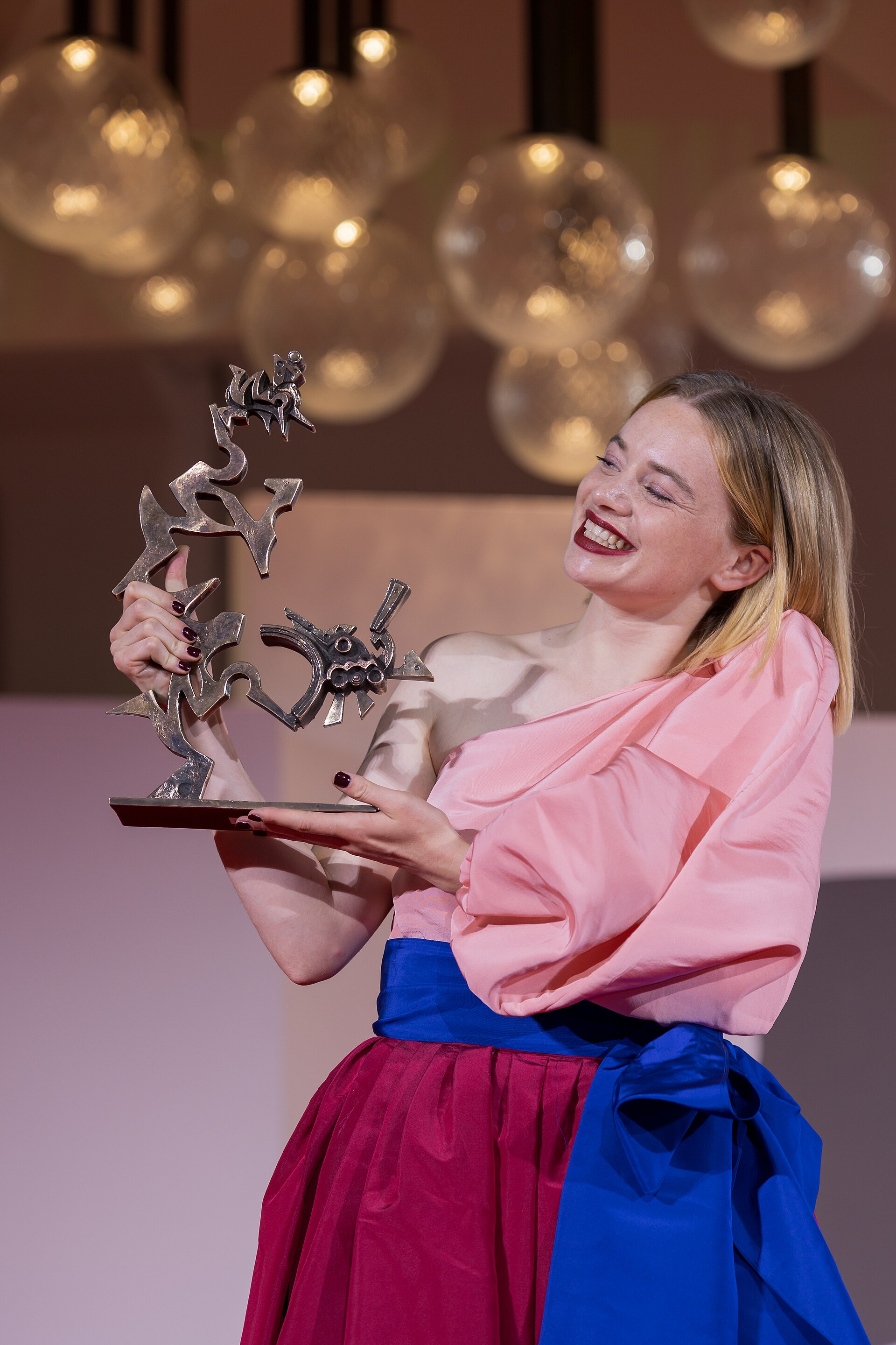 Luna Wedler, actress, at 82nd Venice International Film Festival in Venice, Italy for the film Silent Friend.