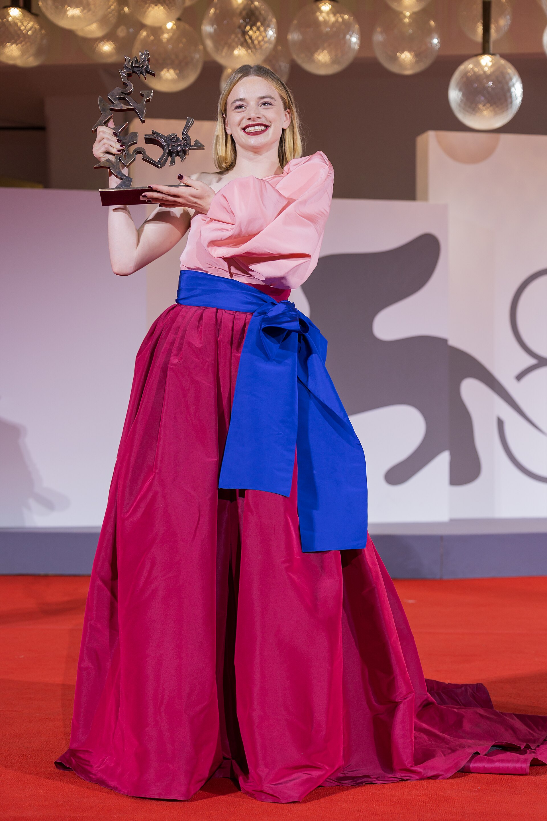 Luna Wedler, actress, at 82nd Venice International Film Festival in Venice, Italy for the film Silent Friend.