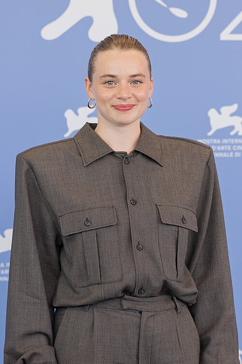 Luna Wedler, actress, at 82nd Venice International Film Festival in Venice, Italy for the film Silent Friend.