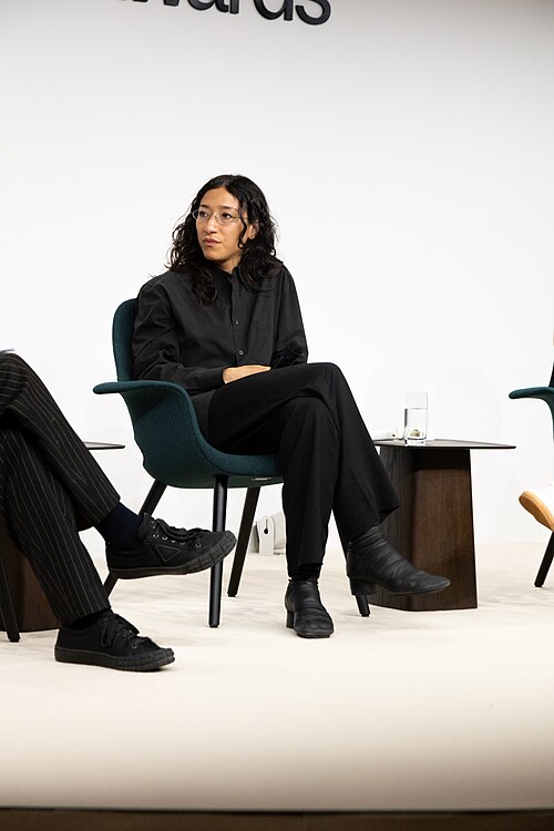 Lydia Ourahmane, artist, at the Art Basel international art fair in Basel, Switzerland in June 2025.