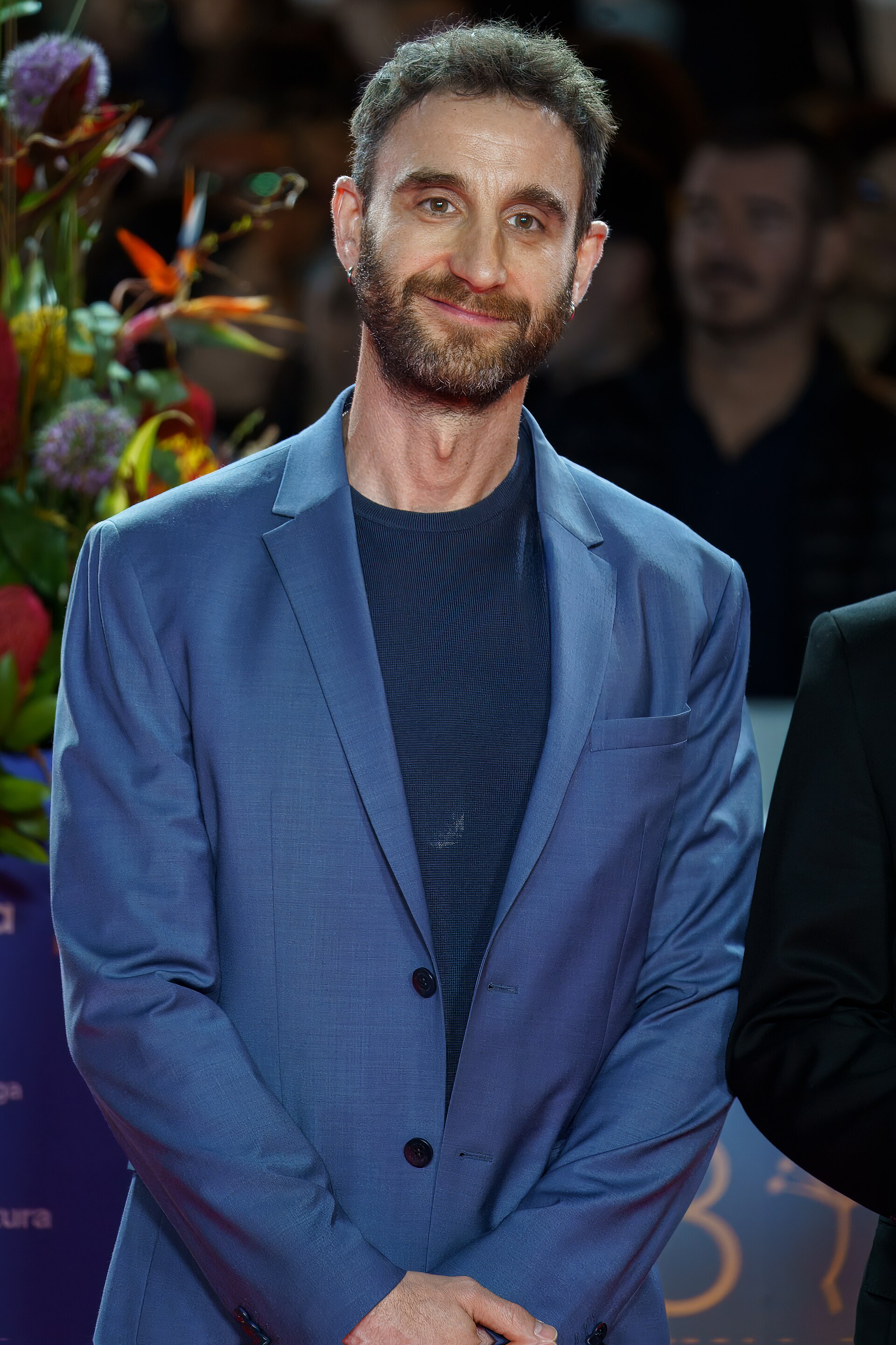 Dani Rovira at the Red Carpet of the Malaga 2025 Festival next to Cervantes Theater