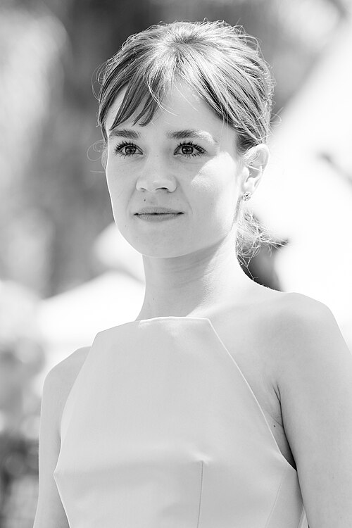 Lea Drinda presenting the movie Sound of Falling at the 2025 Cannes Film Festival