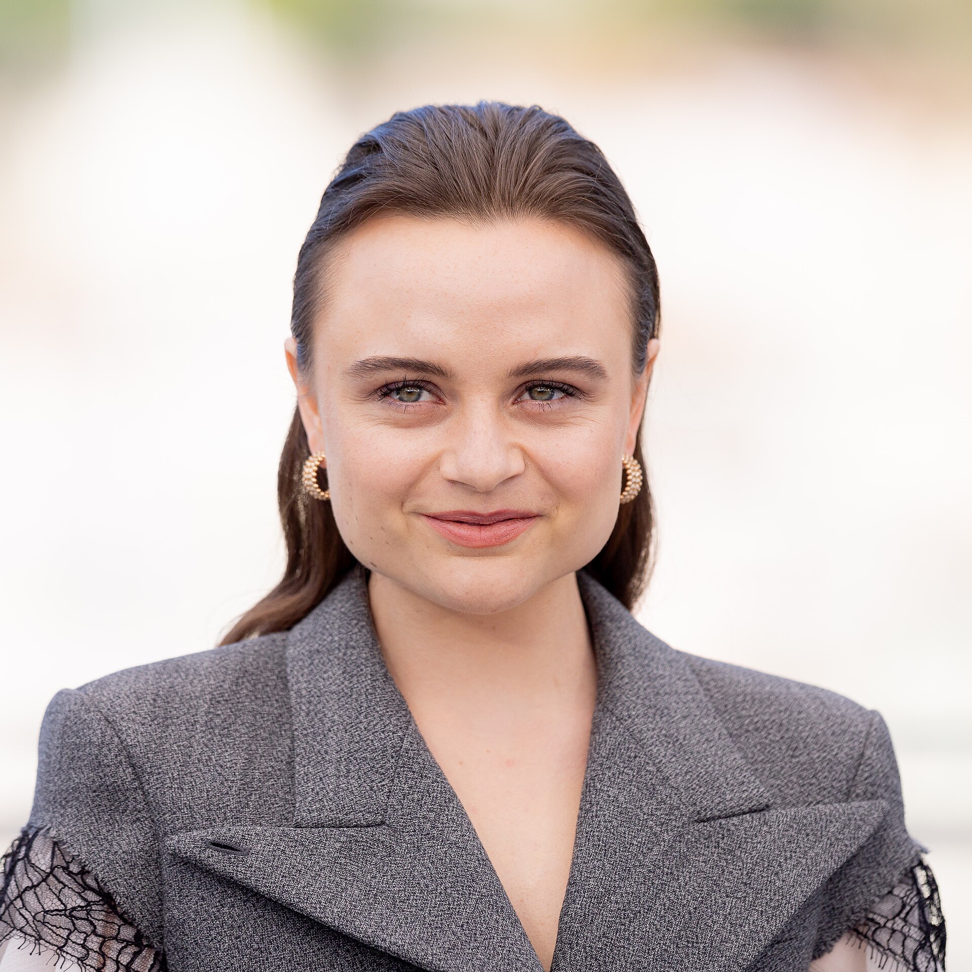 Lena Urzendowsky presenting the movie Sound of Falling at the 2025 Cannes Film Festival